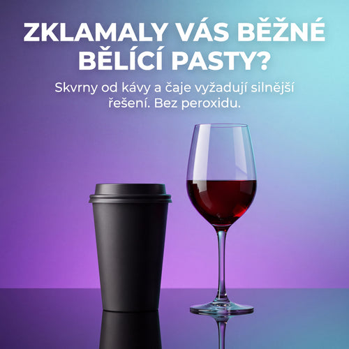 Fialové bělicí pásky na zuby Azuriss PAP+