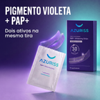 Pigmento violeta e PAP+ — dois ativos na mesma tira
